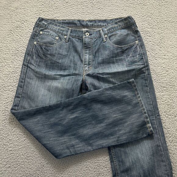 Levis 527 Jeans Mens 38x30 Blue‎ Bootcut Flap Pockets Denim Western Cowboy - Picture 1 of 15